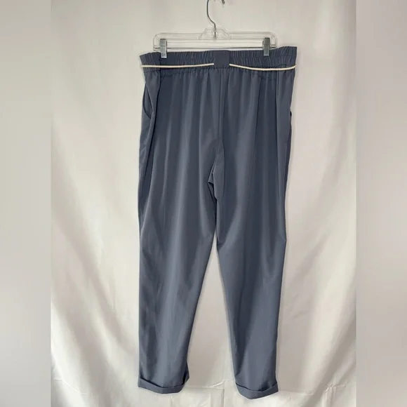 NY Collection - Blue Scuba Pants with Robe Belt - Size XL - Picture 4 of 6